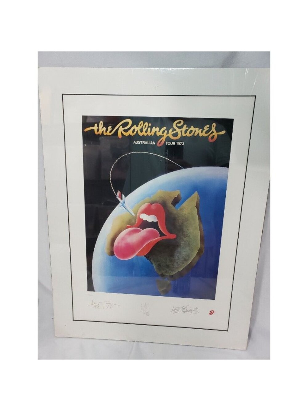 The Rolling Stones Australia 73 Tour Print Lithograph ES 5000 Signed COA